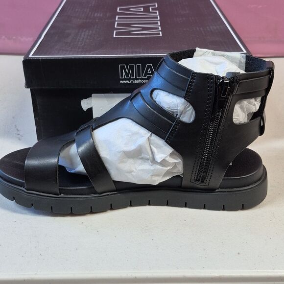 MIA Kayde Size 7M Or 8.5M Black Gladiator Sandal - New - Picture 4 of 8
